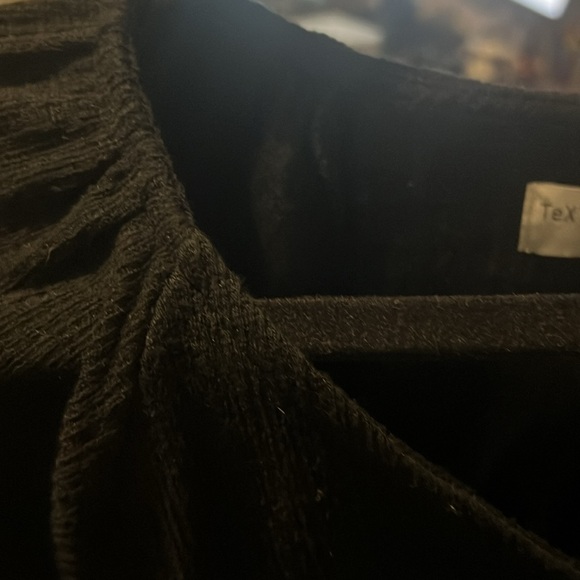 Texture and Thread Madewell Button Front Black Mini Dress Medium - Picture 4 of 4